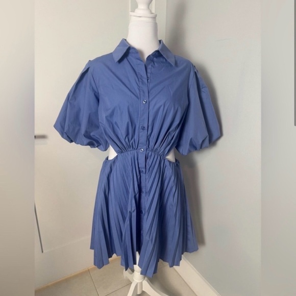 Simkhai Nadine Puff Sleeve Mini Dress/Size M - Picture 3 of 9